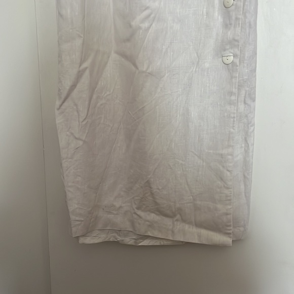 Vintage Sake White Linen Midi Dress - Picture 3 of 11